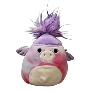 Squishmallow‎ Squish-doos 6" WILLOW the Purple Tie Dye Pegasus, Plush, Kellytoy.